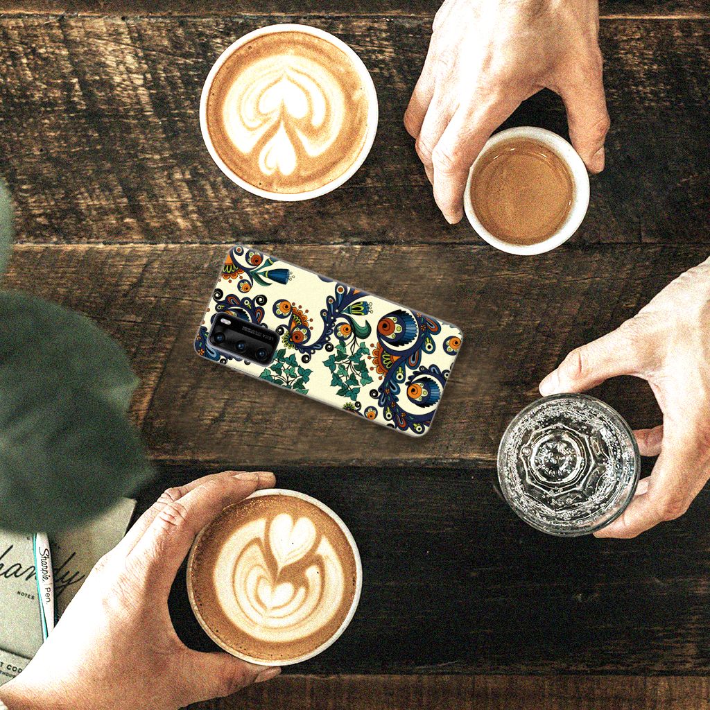 Siliconen Hoesje Huawei P40 Barok Flower B2C Telecom