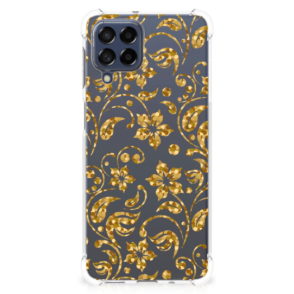 Samsung Galaxy M53 Case Gouden Bloemen