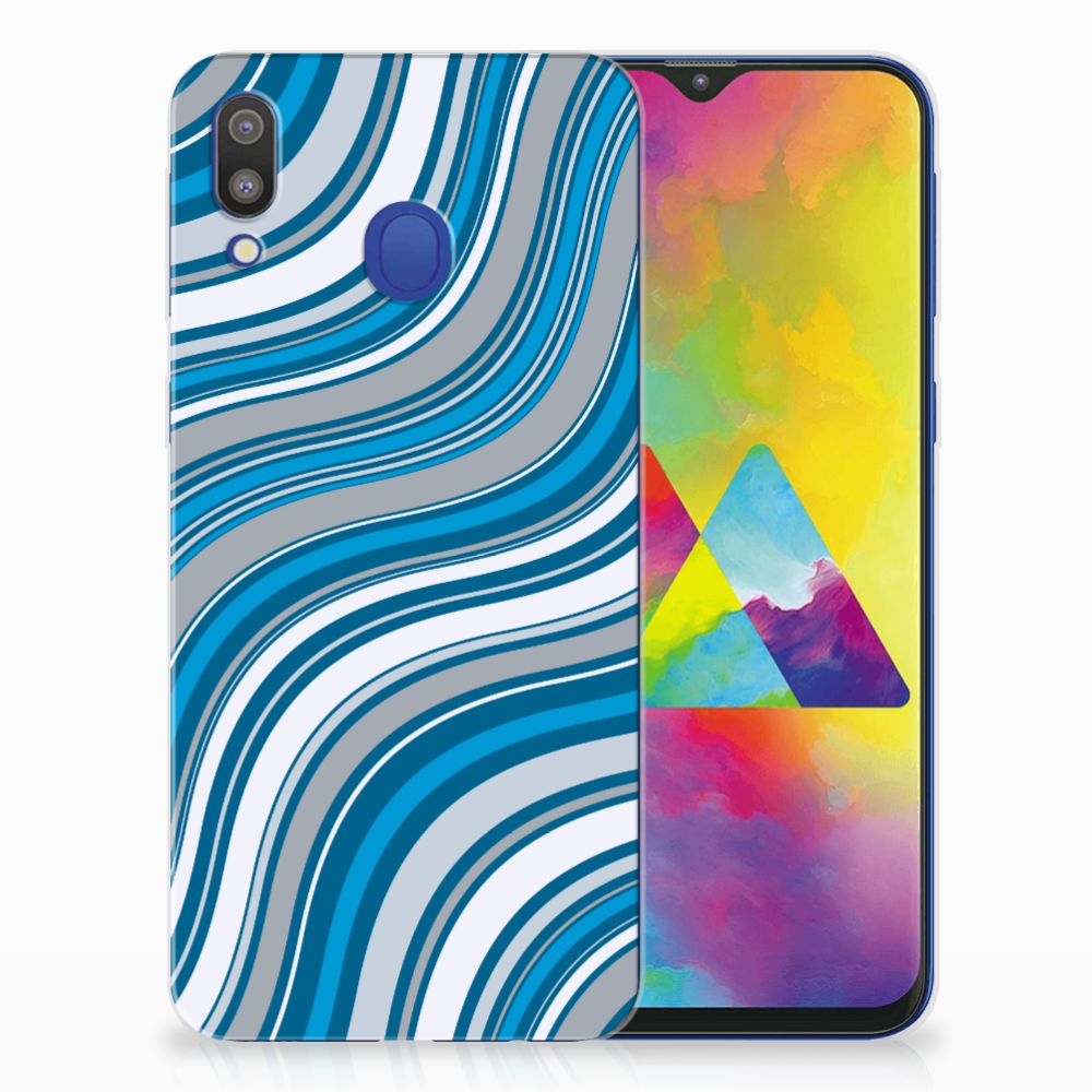 Samsung Galaxy M20 (Power) TPU bumper Waves Blue