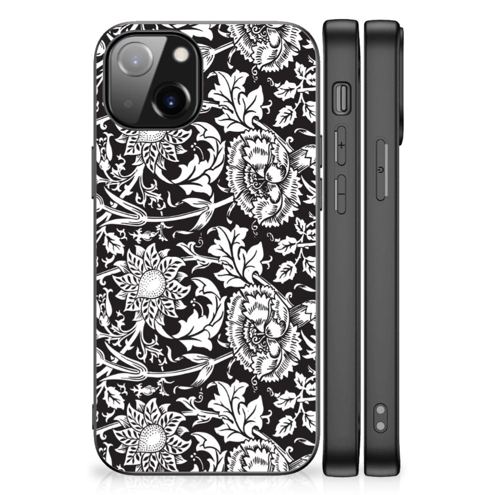 Apple iPhone 13 Bloemen Hoesje Black Flowers B2C Telecom