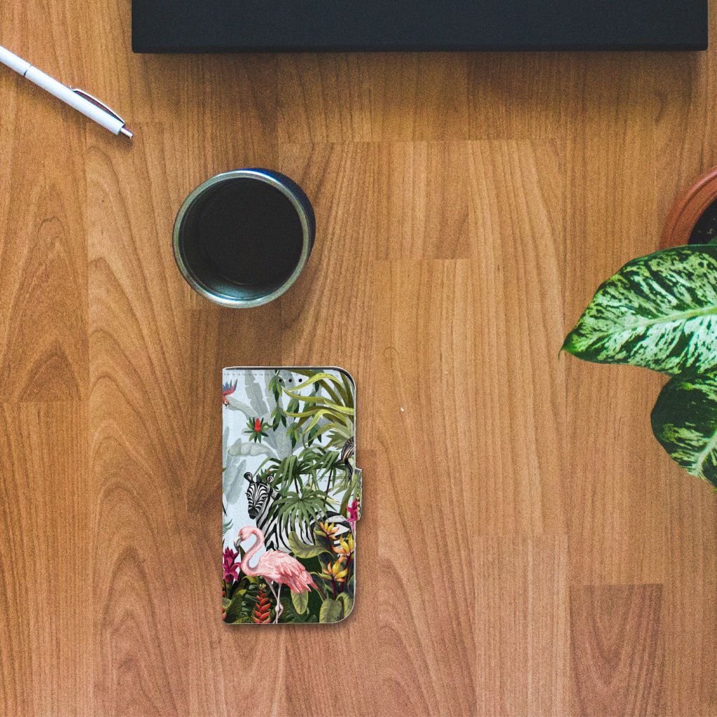 Telefoonhoesje met Pasjes voor iPhone 13 Mini Jungle