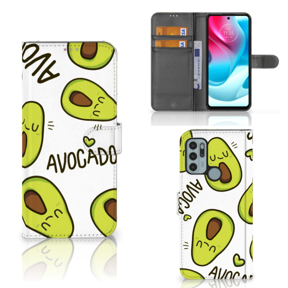 Motorola Moto G60s Leuk Hoesje Avocado Singing