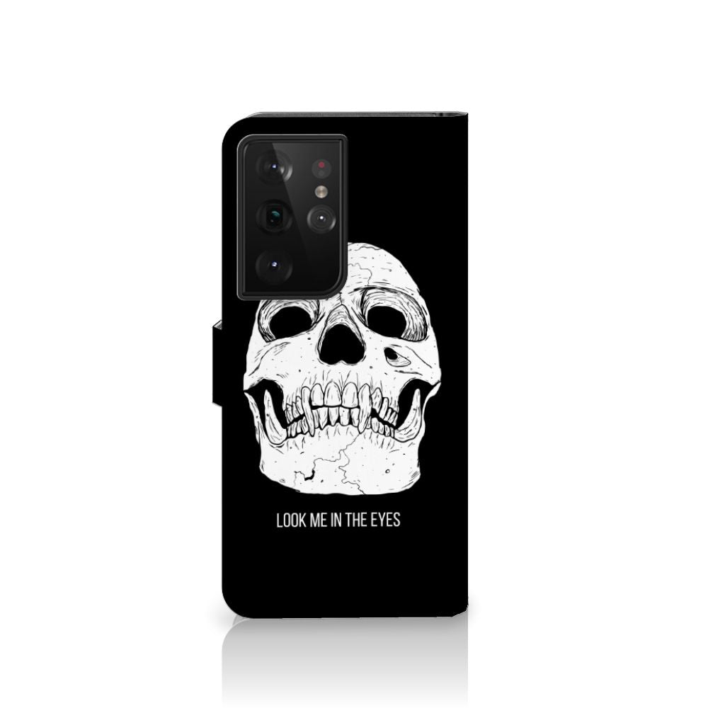 Telefoonhoesje met Naam Samsung Galaxy S21 Ultra Skull Eyes