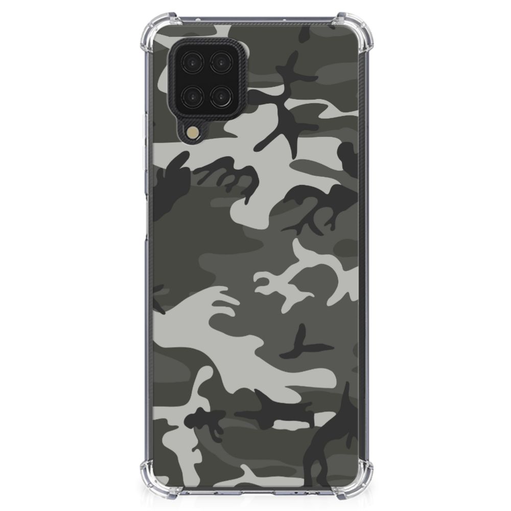 Samsung Galaxy A12 Doorzichtige Silicone Hoesje Army Light