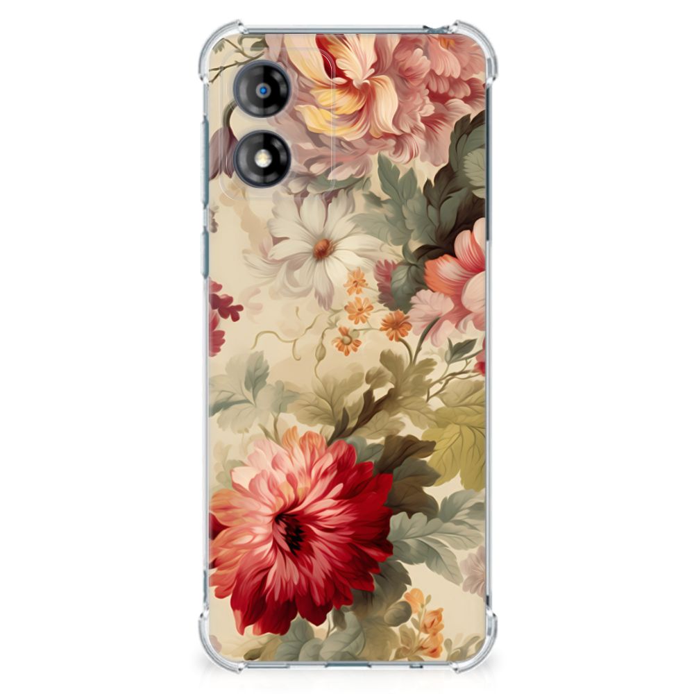 Case voor Motorola Moto E13 Bloemen B2C Telecom