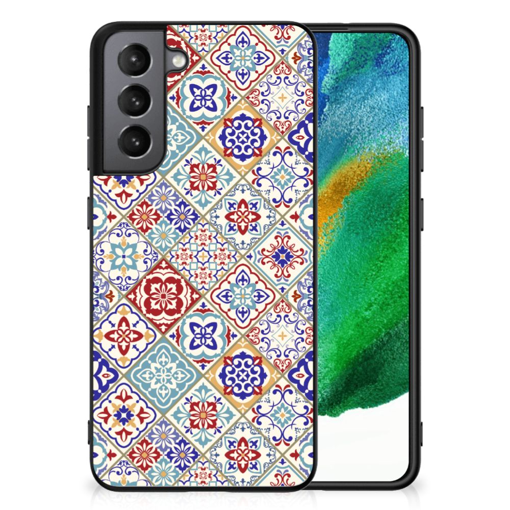 Samsung Galaxy S21FE Marmeren Print Telefoonhoesje Tiles Color