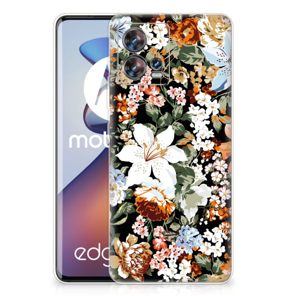 TPU Case voor Motorola Edge 30 Fusion Dark Flowers B2C Telecom
