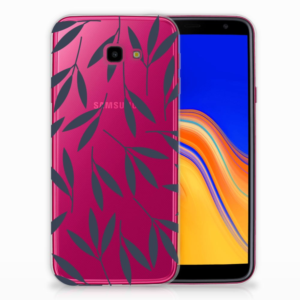 Samsung Galaxy J4 Plus (2018) TPU Case Leaves Blue