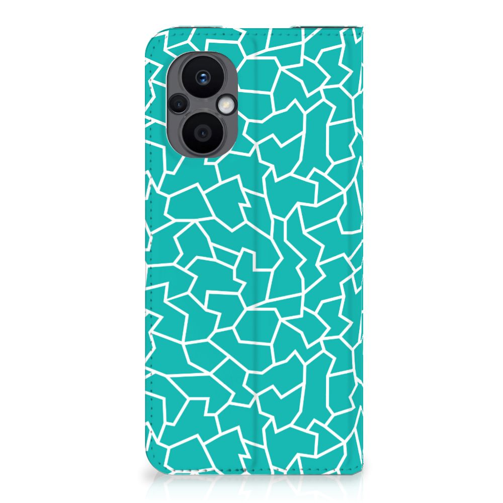 OPPO Reno8 Lite Bookcase Cracks Blue - B2C Telecom