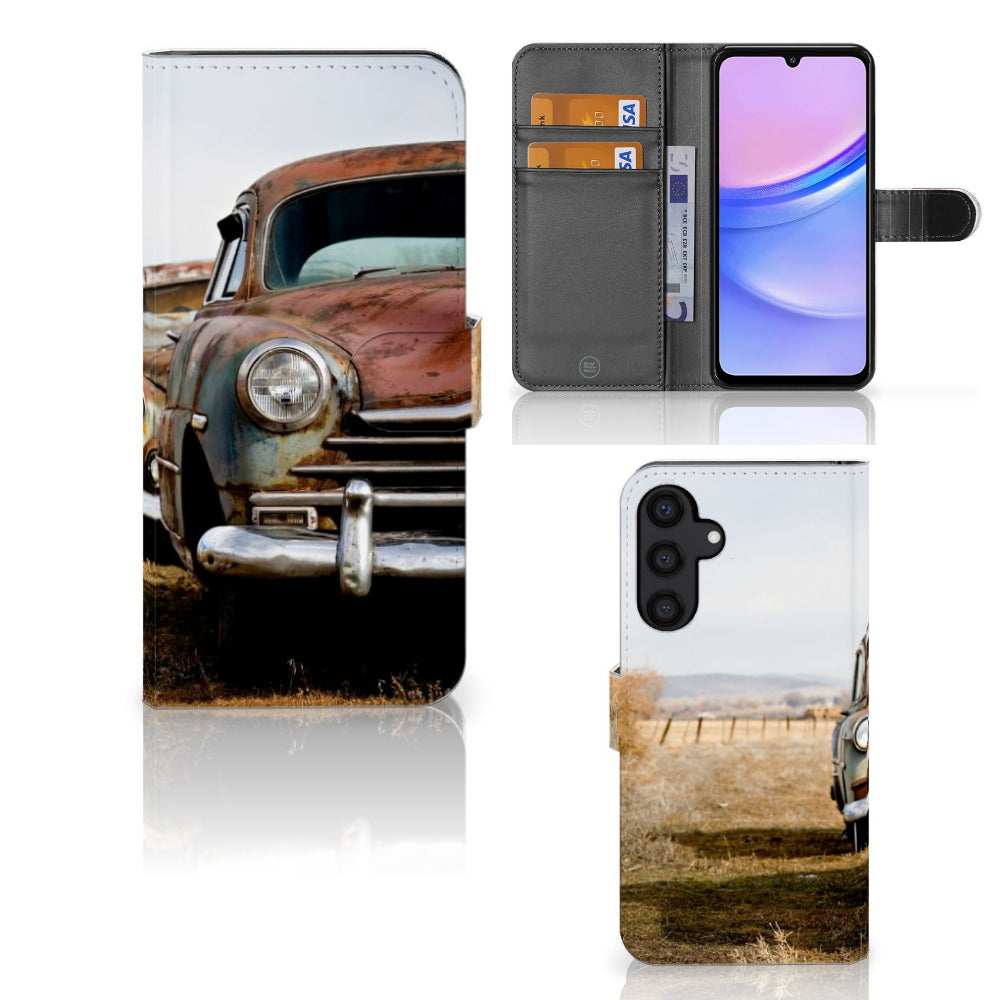 Samsung Galaxy A15 Telefoonhoesje met foto Vintage Auto