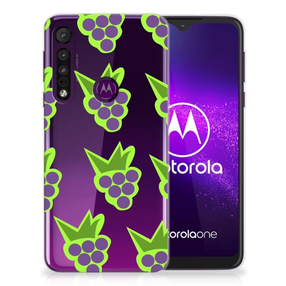 Motorola One Macro Siliconen Case Druiven