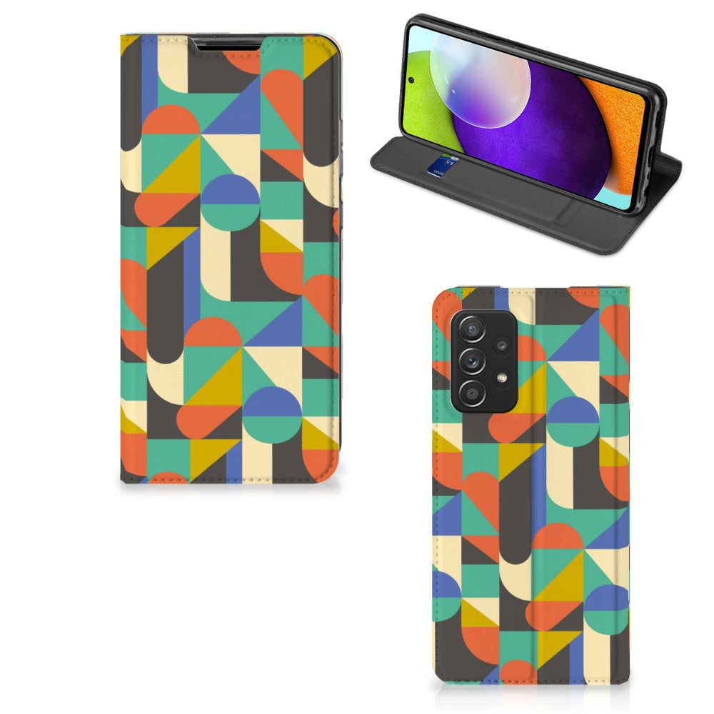 Samsung Galaxy A52 Hoesje met Magneet Funky Retro