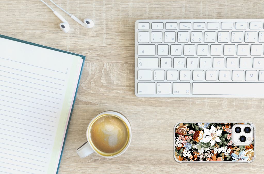 Case voor iPhone 14 Pro Dark Flowers B2C Telecom