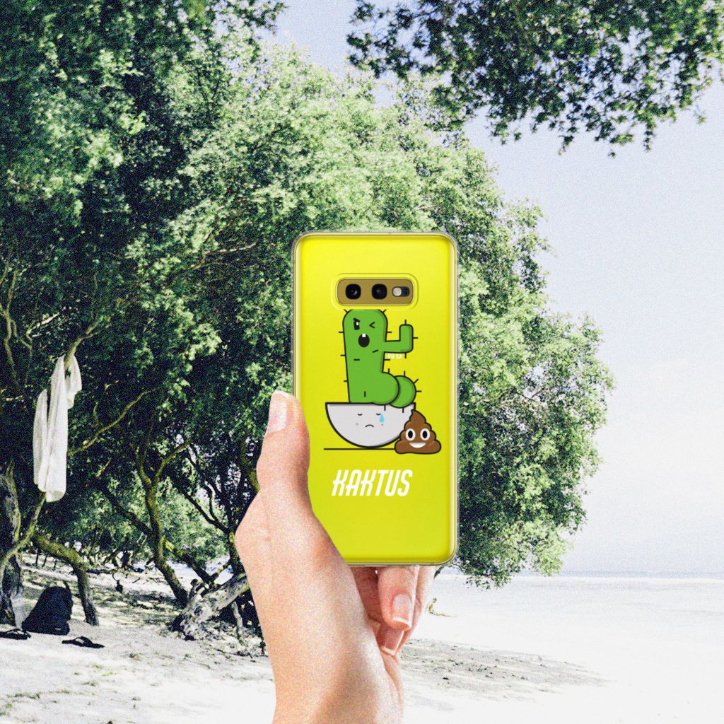 Samsung Galaxy S10e Telefoonhoesje met Naam Cactus Poo