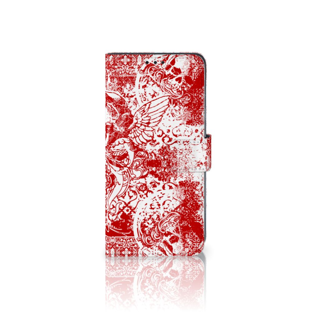 Telefoonhoesje met Naam Samsung Galaxy M31 Angel Skull Rood