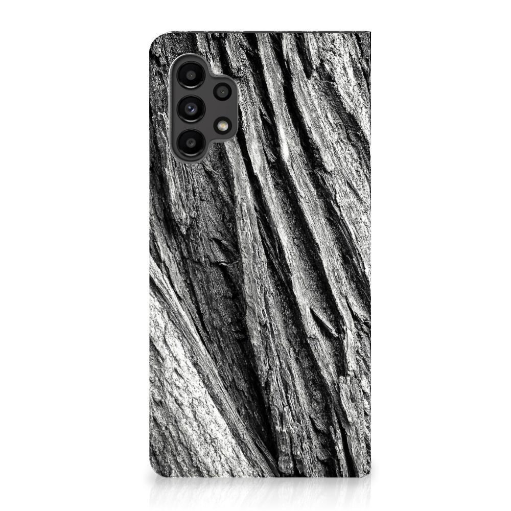 Book Wallet Case Samsung Galaxy A13 (4G) Boomschors Grijs - B2C Telecom