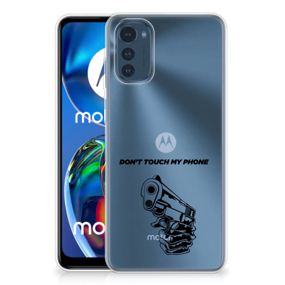 Motorola Moto E32/E32s Silicone-hoesje Gun Don't Touch My Phone