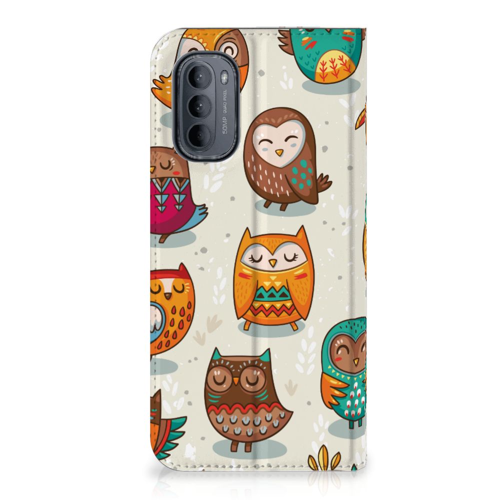 Motorola Moto G31 | G41 Hoesje maken Vrolijke Uilen - B2C Telecom