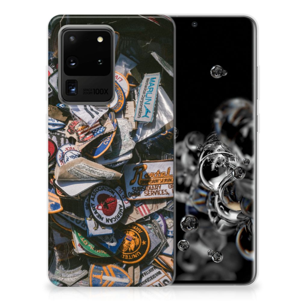 Samsung Galaxy S20 Ultra Siliconen Hoesje met foto Badges B2C Telecom