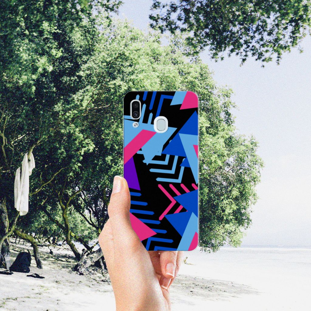 Samsung Galaxy A30 TPU Hoesje Funky Triangle