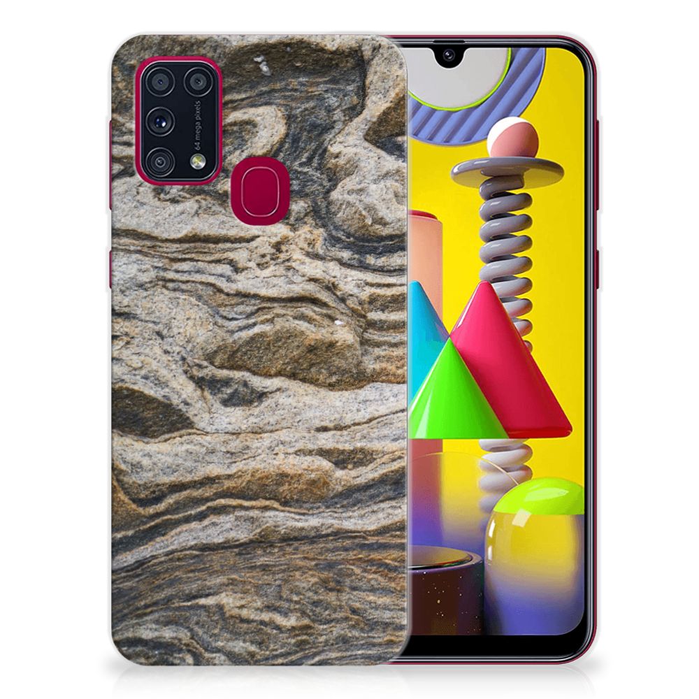 Samsung Galaxy M31 TPU Siliconen Hoesje Steen B2C Telecom