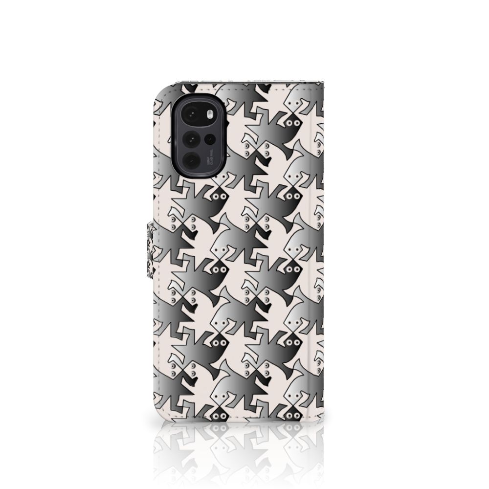 Motorola Moto G22 Telefoonhoesje met Pasjes Salamander Grey