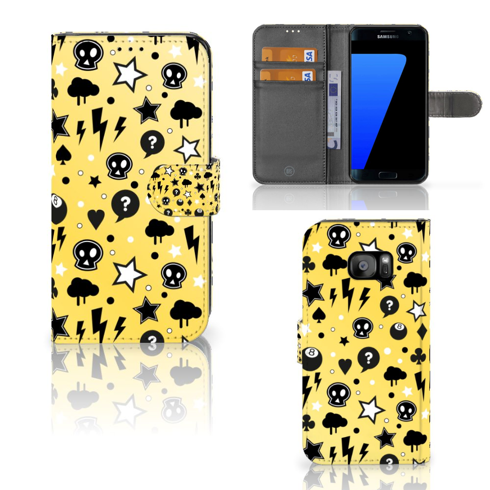 Telefoonhoesje met Naam Samsung Galaxy S7 Edge Punk Geel