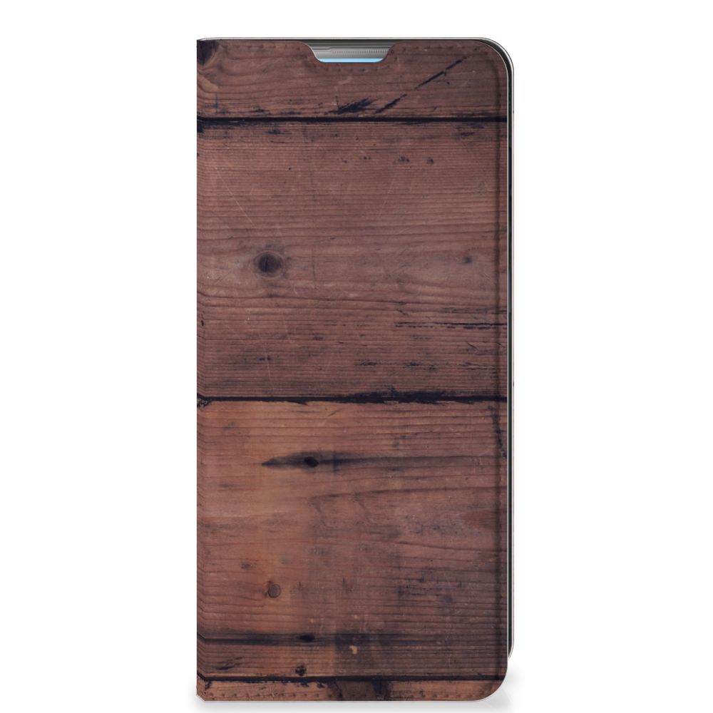 OPPO A74 4G Book Wallet Case Old Wood - B2C Telecom