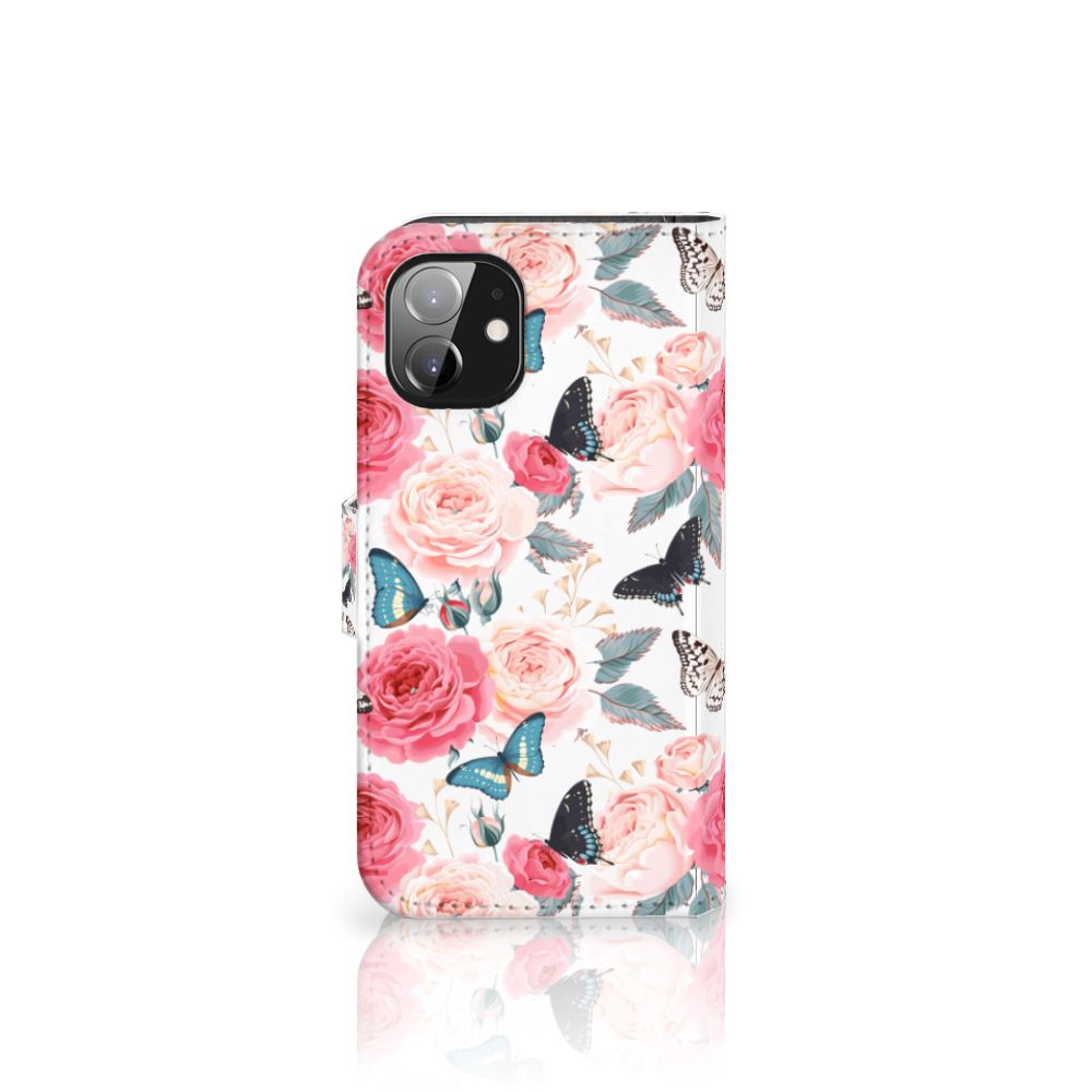 Apple iPhone 12 Mini Hoesje Butterfly Roses
