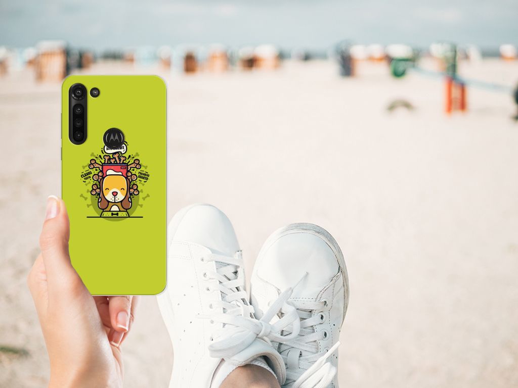 Motorola Moto G8 Power Telefoonhoesje met Naam Doggy Biscuit B2C Telecom