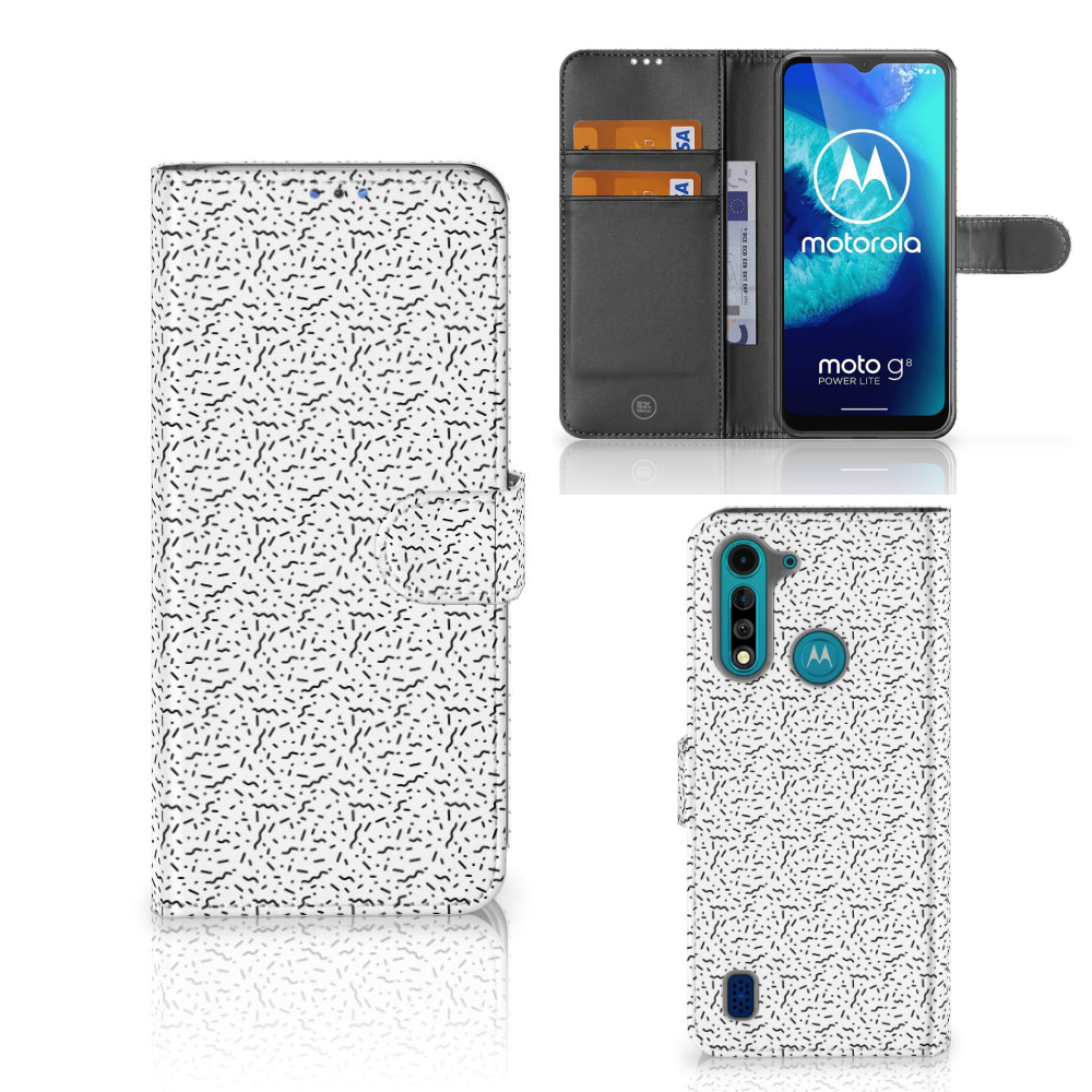 Motorola G8 Power Lite Telefoon Hoesje Stripes Dots