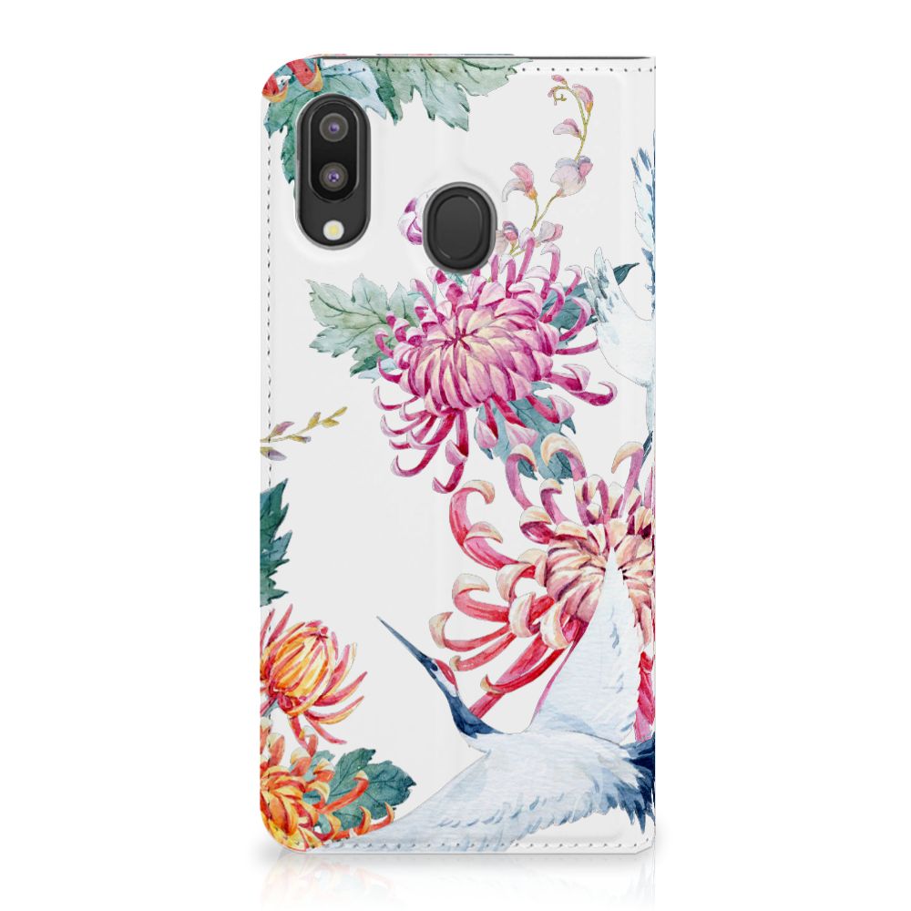 Samsung Galaxy M20 Hoesje maken Bird Flowers