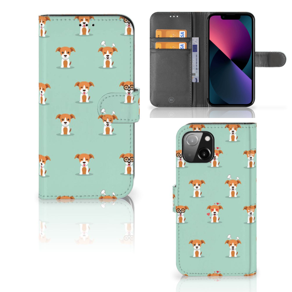 Apple iPhone 13 Telefoonhoesje met Pasjes Pups