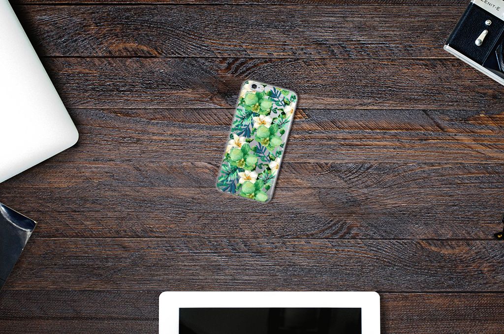 Apple iPhone 6 | 6s TPU Case Orchidee Groen