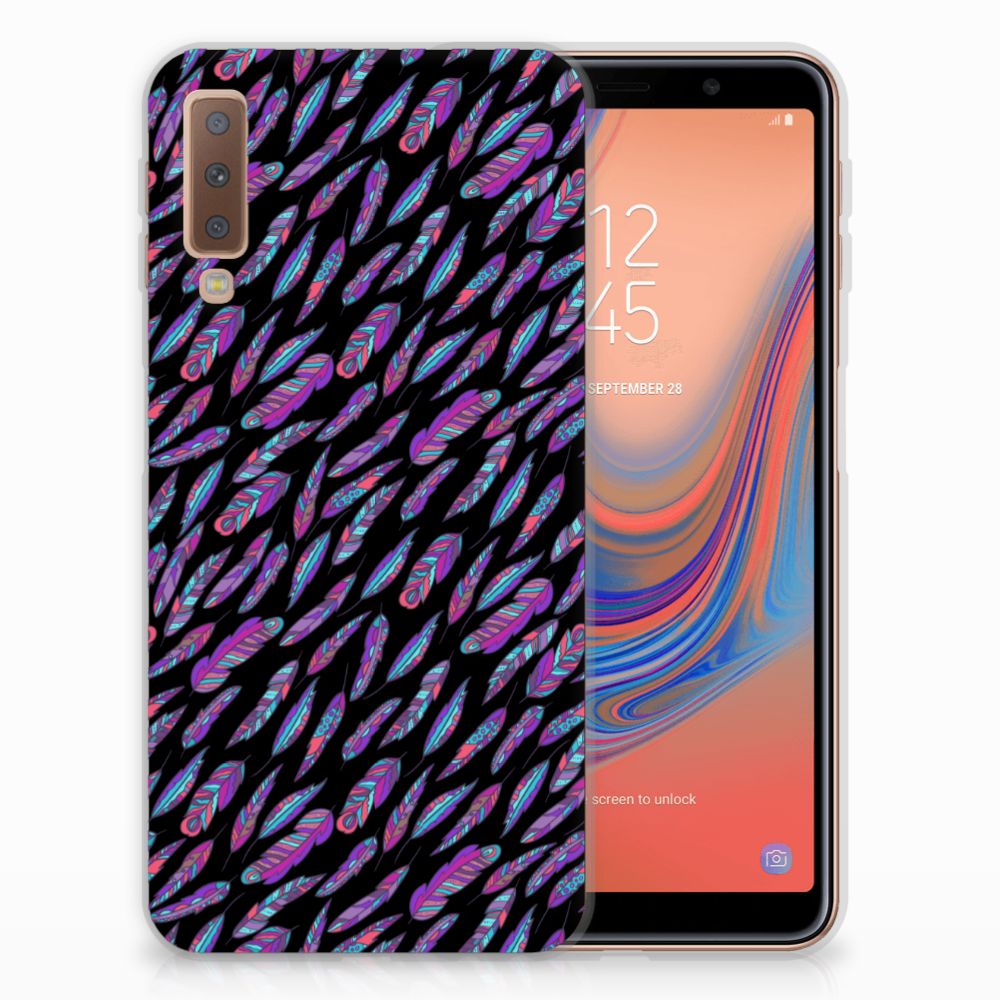 Samsung Galaxy A7 (2018) TPU bumper Feathers Color