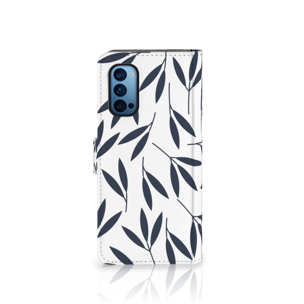 OPPO Reno 4 Pro 5G Hoesje Leaves Blue