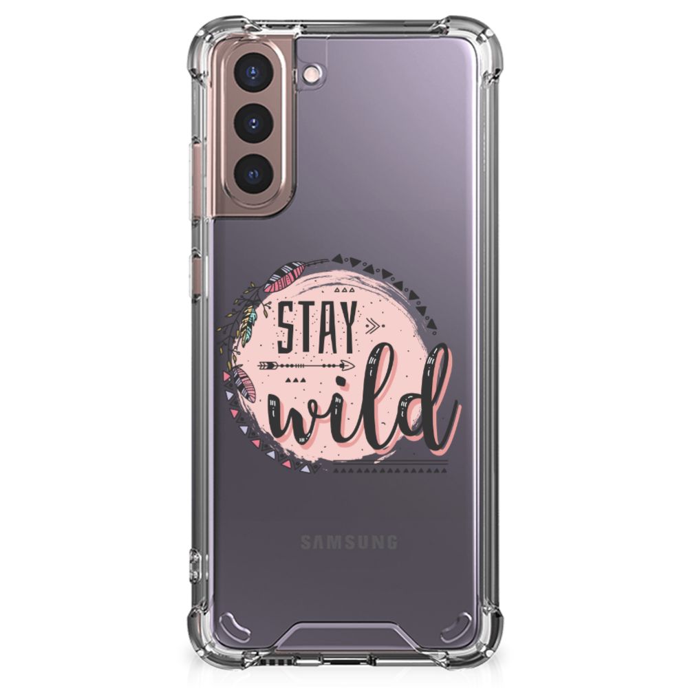 Samsung Galaxy S21 Plus Stevig Bumper Hoesje Boho Stay Wild B2C Telecom