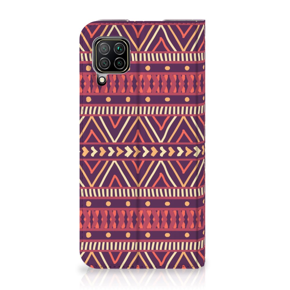 Huawei P40 Lite Hoesje met Magneet Aztec Paars - B2C Telecom