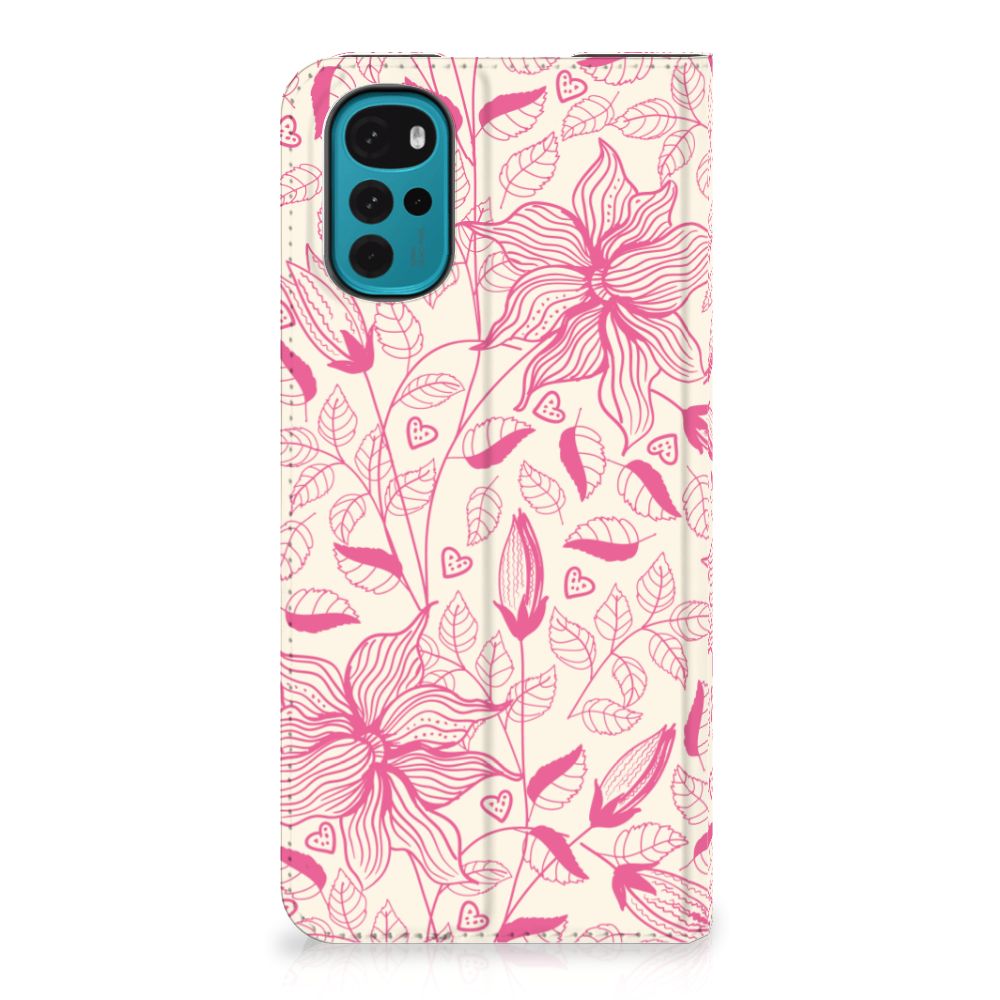 Motorola Moto G22 Smart Cover Pink Flowers - B2C Telecom