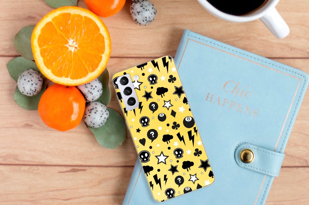 Silicone Back Case Samsung Galaxy S21 Plus Punk Geel B2C Telecom