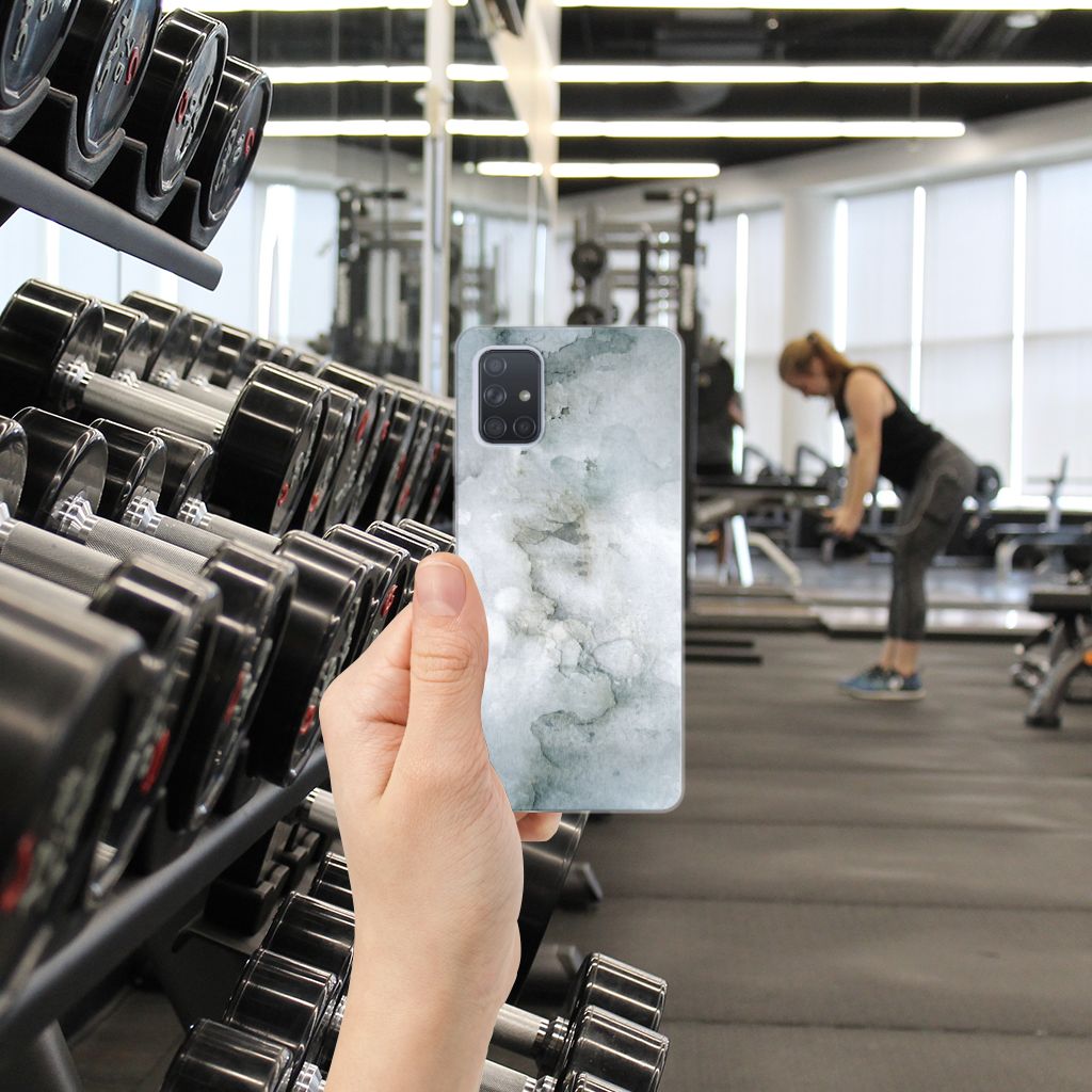 Hoesje maken Samsung Galaxy A71 Painting Grey B2C Telecom