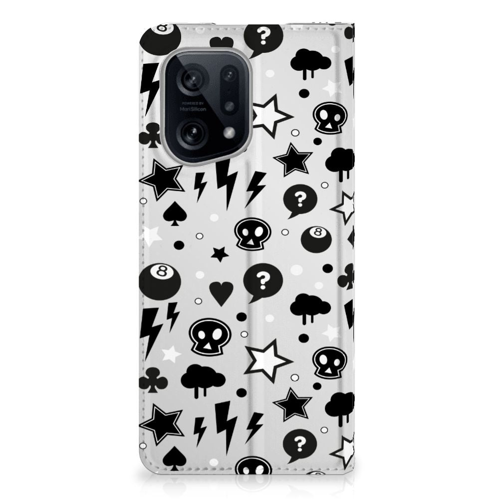 Mobiel BookCase OPPO Find X5 Silver Punk - B2C Telecom