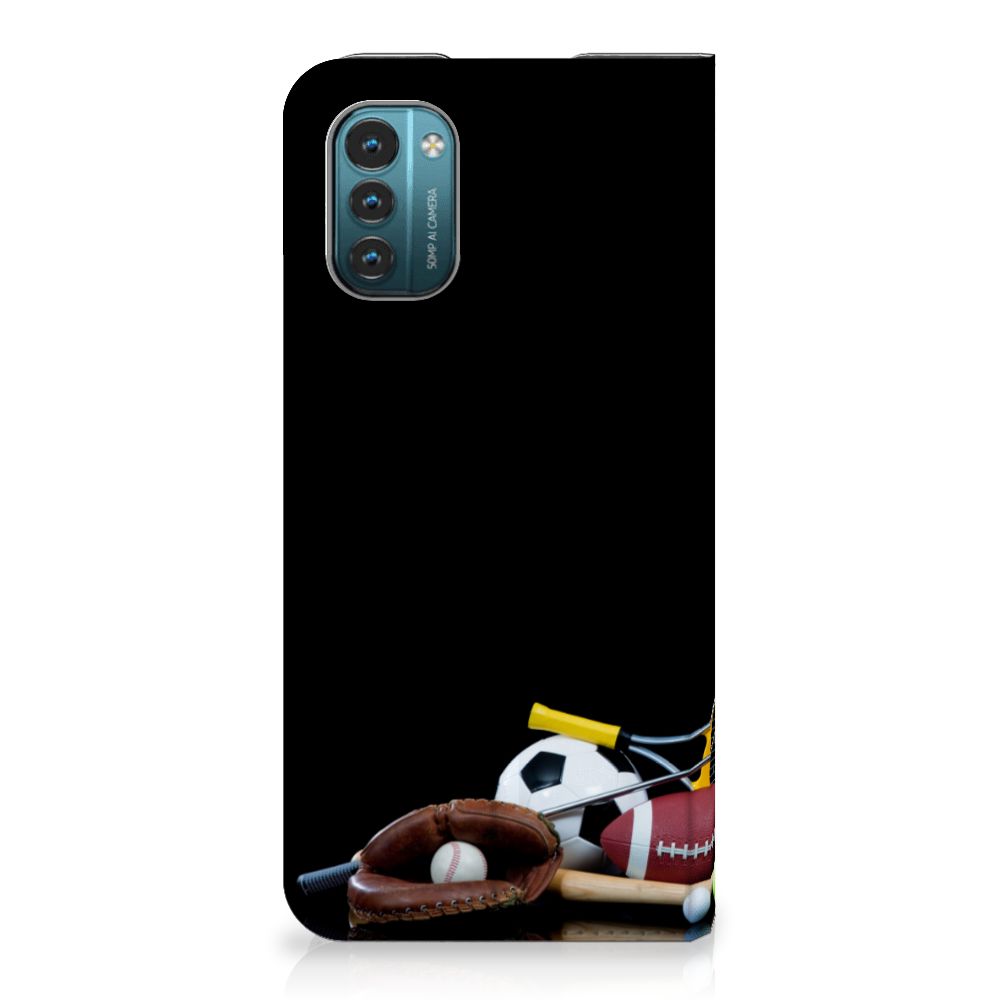 Nokia G11 | G21 Hippe Standcase Sports with various sports equipment design