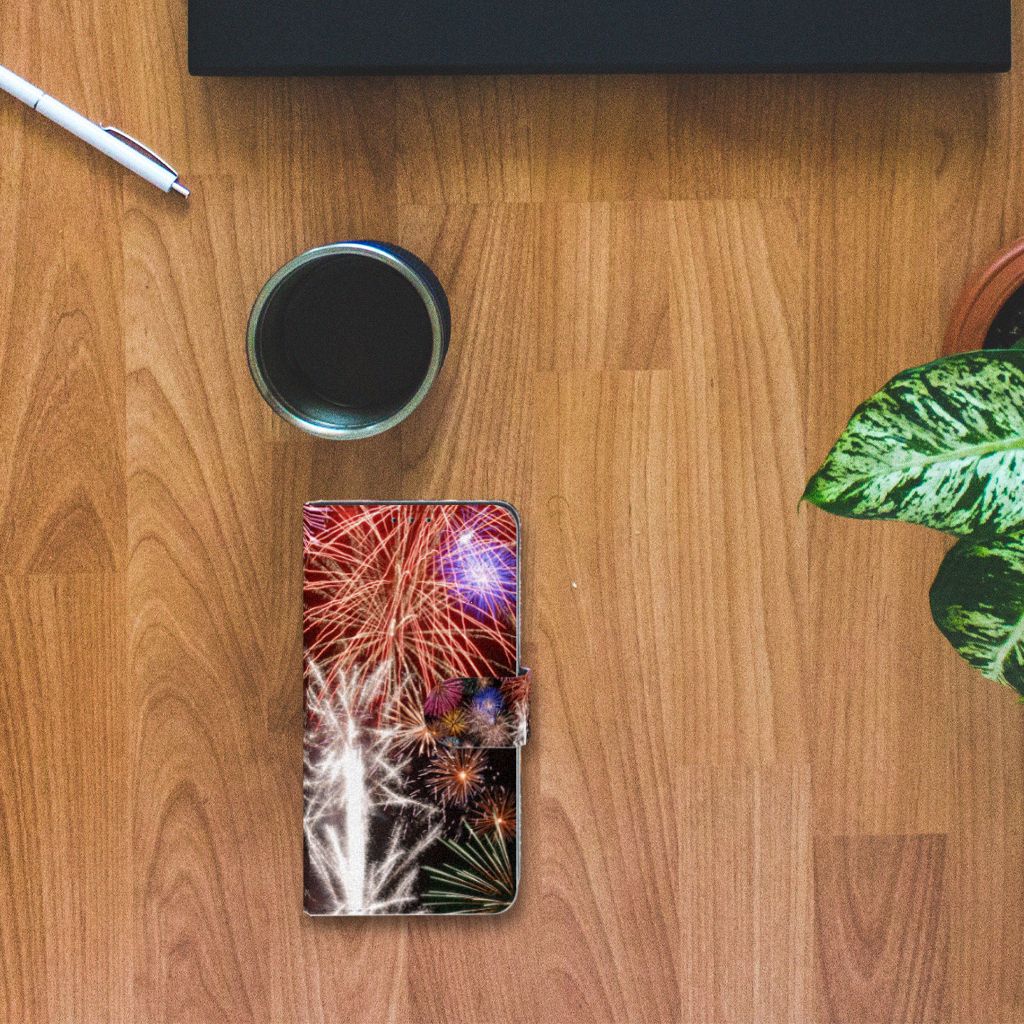 Xiaomi Mi Mix 2s Wallet Case met Pasjes Vuurwerk