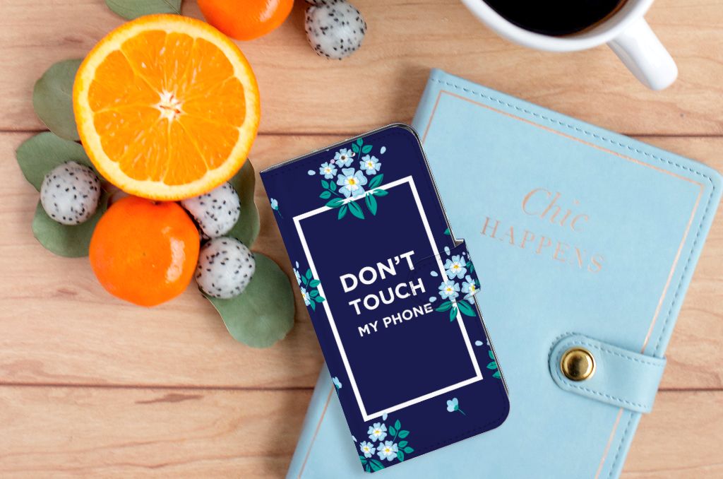 Samsung Galaxy A32 4G Portemonnee Hoesje Flowers Blue DTMP