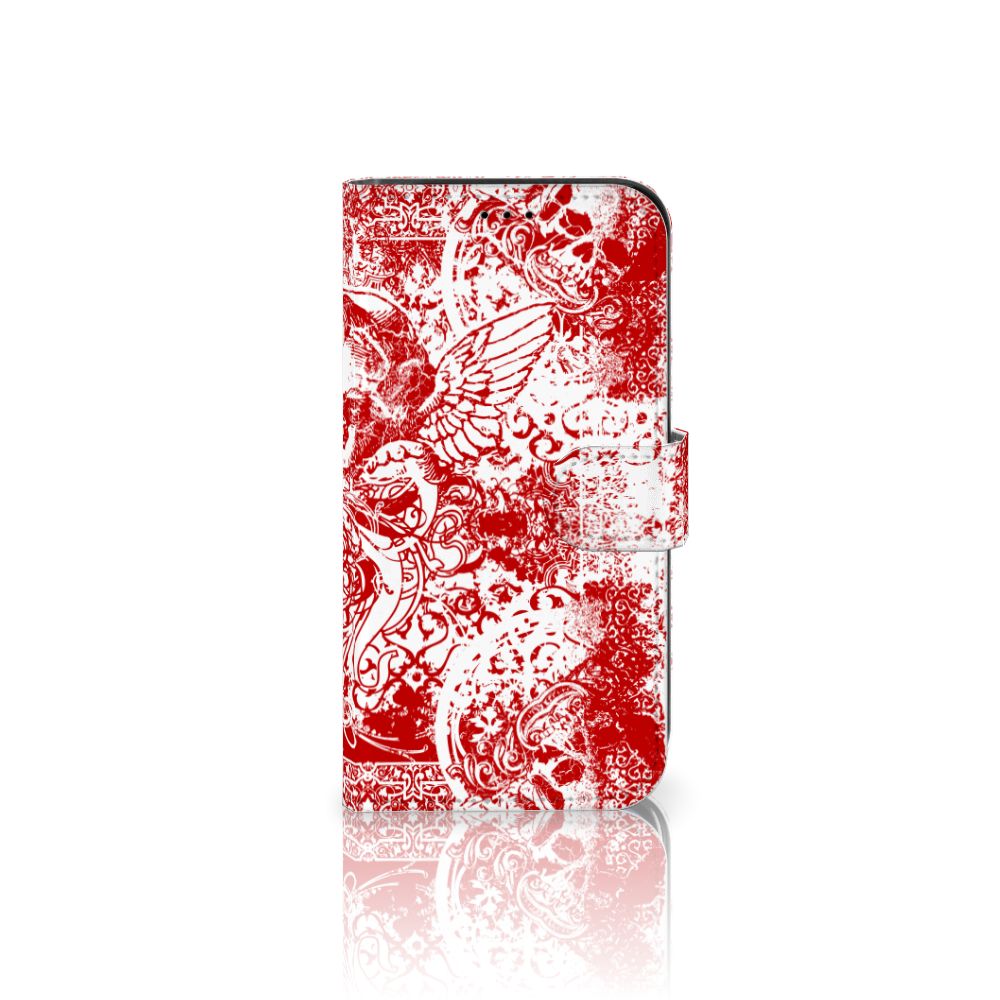 Telefoonhoesje met Naam Apple iPhone 13 Angel Skull Rood