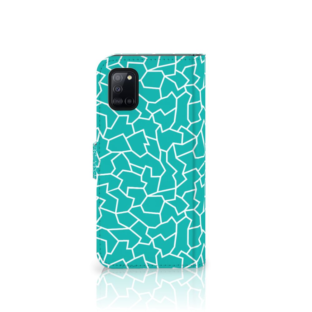 Samsung Galaxy A31 Hoesje Cracks Blue