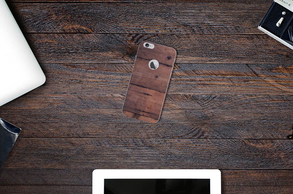 Apple iPhone 6 Plus | 6s Plus Bumper Hoesje Old Wood