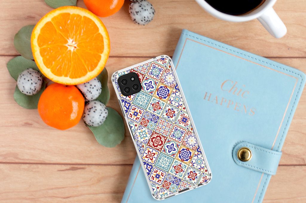 Samsung Galaxy A22 5G Anti-Shock Hoesje Tiles Color B2C Telecom