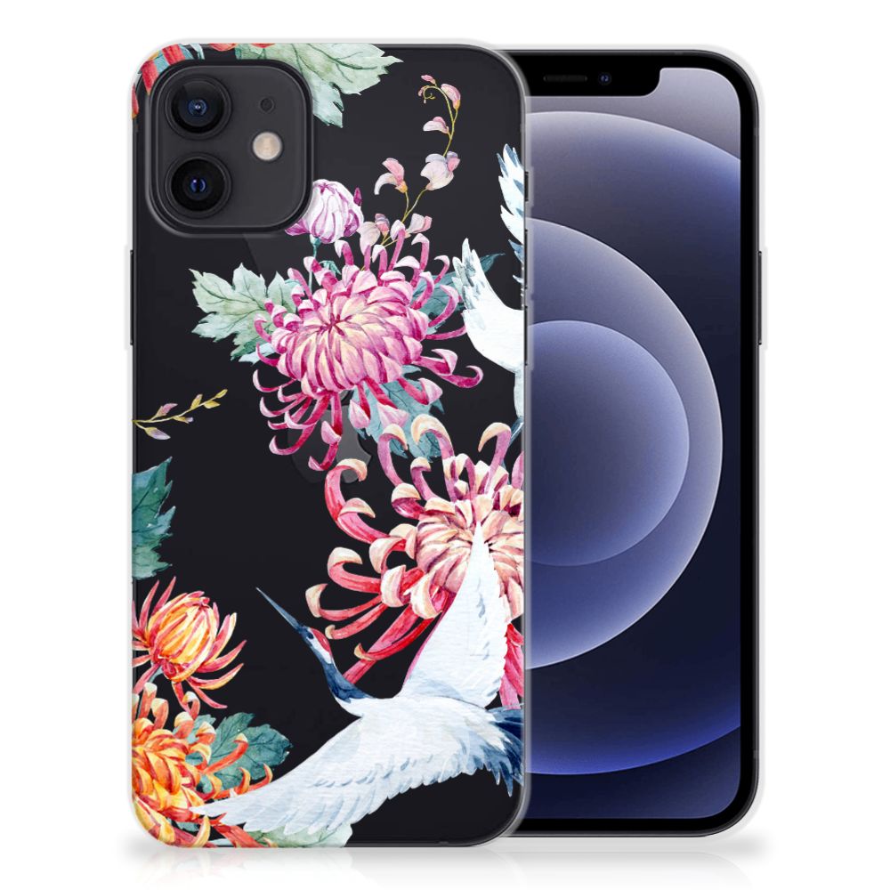 iPhone 12 | 12 Pro (6.1") TPU Hoesje Bird Flowers